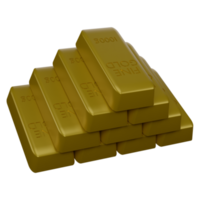 3d illustration of coins and gold bars png