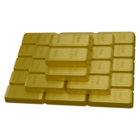 3d illustration of coins and gold bars png