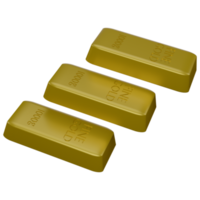 3d illustration of coins and gold bars png