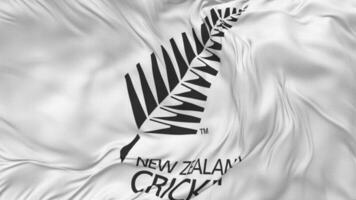 New Zealand Cricket, NZC Flag Seamless Looping Background, Looped Bump Texture Cloth Waving Slow Motion, 3D Rendering video