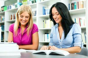 Friends at the library photo