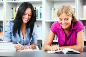 Friends at the library photo