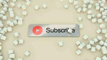 Social media subscribe animation. video