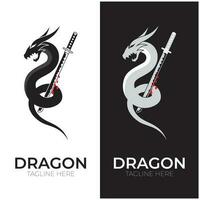 dragon logo art fine modern vector