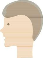 Flat illustration of a boy face. vector