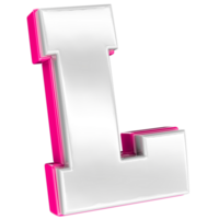 Letter 3d render png