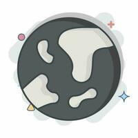 Icon Earth. related to Space symbol. comic style. simple design editable. simple illustration vector