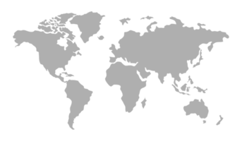 World map isolated png