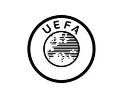 Uefa Logo Symbol Black Abstract Design Vector Illustration