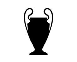 Champions League Trophy Symbol Black Logo Abstract Design Vector Illustration