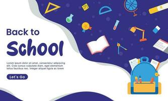 Back to school banner vector