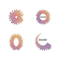 sound wave ilustration logo vector