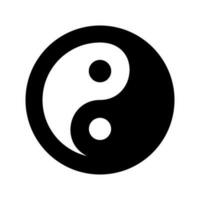 Ying Yang Icon Vector Symbol Design Illustration