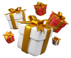 Festival Gift Box, Merry Christmas, Happy New Year, Birthday. gift boxes. And greeting cards. png