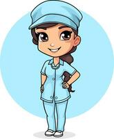 Illustration of a nurse character vector