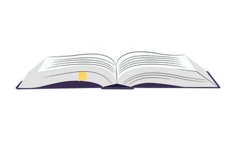 Vector open book isolated.