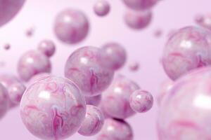 Abstract pink marble bubble gum balls background photo