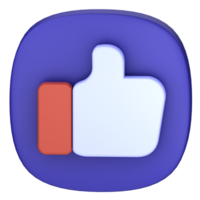 3D icon illustration thumb up png