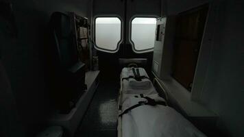 Inside an ambulance car photo