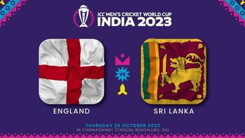 England vs Sri Lanka Match in ICC Men's Cricket Worldcup India 2023, Intro Video, 3D Rendering video