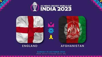 England vs Afghanistan Match in ICC Men's Cricket Worldcup India 2023, Intro Video, 3D Rendering video