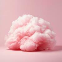 A cotton candy red background with fluffy clouds photo