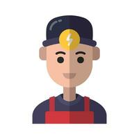 Electrical engineer avatar vector ilustration