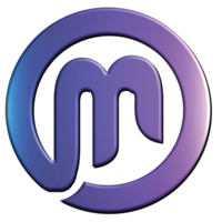 LETTER M LOGO CIRCLE STYLE png