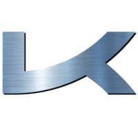 letter k metallic style logo png