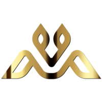 LETTER M LOGO GOLD png