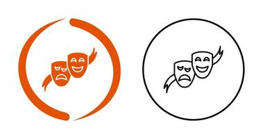 Theater Masks Vector Icon