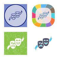 Theater Masks Vector Icon