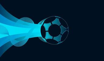 Football soccer background design. Soccer ball vector illustration.Lines and stripes style.Light streak vector illustration