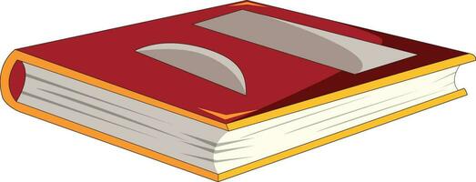 Red book isolated vector illustration