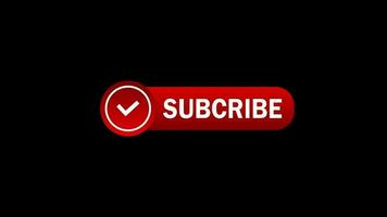 subscribe icon animation. a close up of a red subscribe button on a black background video