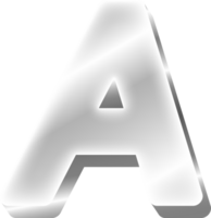 Silver Alphabet Letter A png