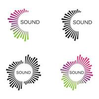 sound wave ilustration logo vector