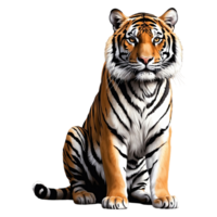 AI generated Tiger isolated on transparent background png