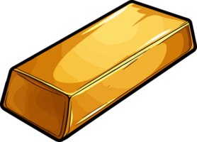 AI generated Gold bar clipart design illustration png