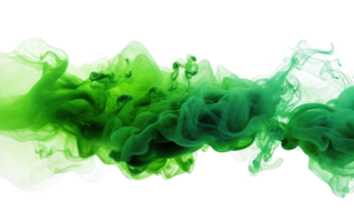 AI generated Green Flame Smoke on Transparent background png