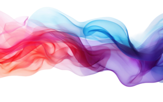 AI generated Vibrant Gradient Smoke on Transparent background png