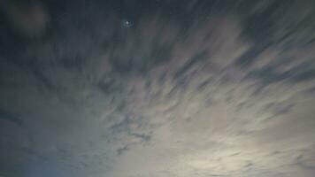 A milkyway star at nigh sky with cloudy on mountain view located at thailand video