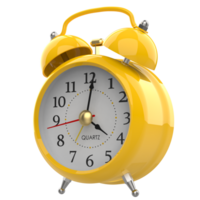 Alarm clock isolated on background. 3d rendering - illustration png