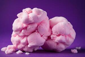 AI generated Fluffy Pink Cotton Candy Cluster photo