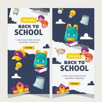 Education school stories social media template design vector