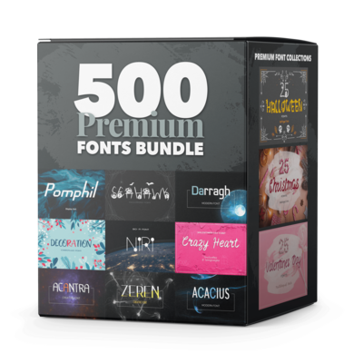 500 Premium Fonts Bundle