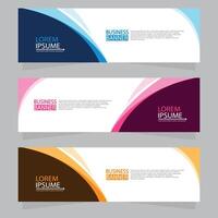 Vector abstract design web banner template. Web Design Elements - Header Design. Abstract geometric web banner template on grey background.