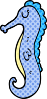 cartoon doodle sea horse png