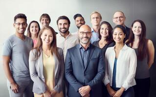 AI generated Diverse Group of People United Teamwork and Collaboration Concept photo