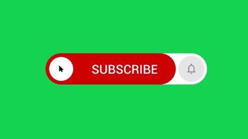 Subscribe Button Green Screen Design video